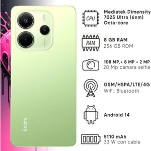 Celular Xiaomi Redmi Note 14 8GB 256GB Verde