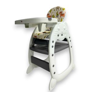 Silla De Comer De Bebe 3 En 1 Comedor Escritorio R-1 Gris