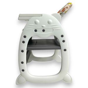 Silla De Comer De Bebe 3 En 1 Comedor Escritorio R-1 Gris