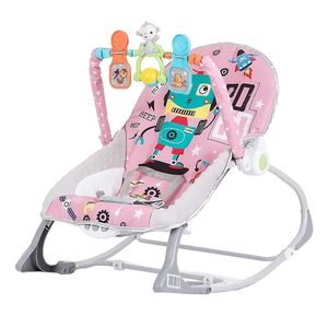 Silla Mecedora Vibradora Crece Conmigo Bebe 68149 Rosado Acero