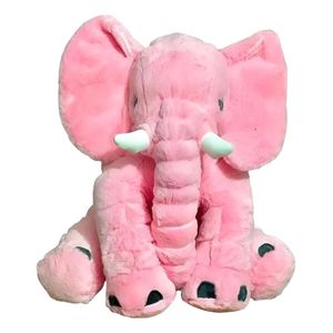 Almohada Elefante Bebés 60cm Cómoda Colores Suave Rosado
