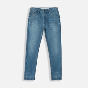 Jean Slim Color Azul Medio Para Hombre
