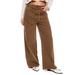 High Waist Wide Leg Jeans Con Cinturón