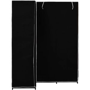 Closet Armario Portátil Esquinero Tela Organizador 4 Cuerpos Negro