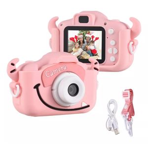 Camara Digital Para Niños Lcd Foto 20mpx Video 1080p Monster Rosa