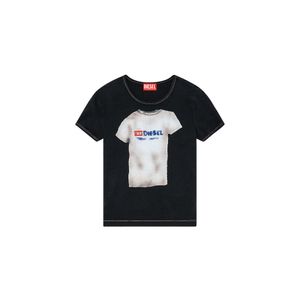 Camiseta Manga Corta Para Mujer T-Uncutie-Long-N18 Diesel