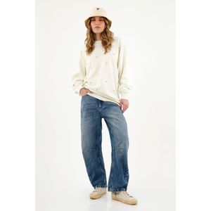 Buzo unisex crudo con mini bordador allover