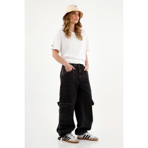 Camiseta unisex blanca cuello redondo en rib