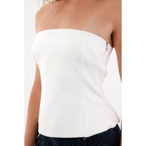 Camisa strapless de silueta A crudo para mujer