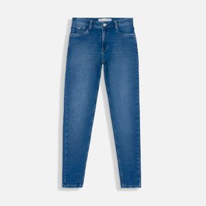 Jean Skinny Color Azul Medio Medio Para Mujer