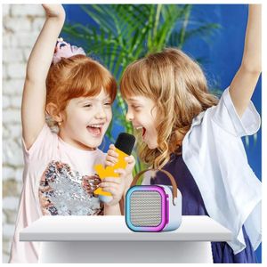 Kit Parlante Y Micrófono Karaoke Para Niños Bluetooth K12 Azul