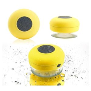 Parlante Altavoz Ducha Recargable Bluetooth Resistente Agua Amarillo