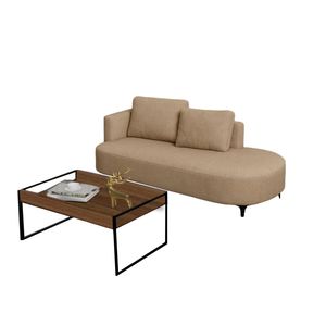 Juego de sala Dubai Sofa+mesa  de centro (70x160x70) Beige