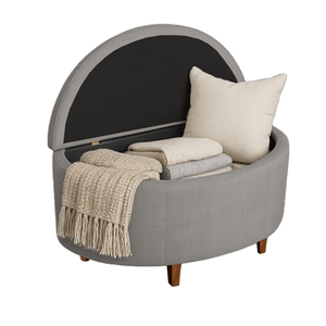 Puff Media Luna  (42x100x40) gris