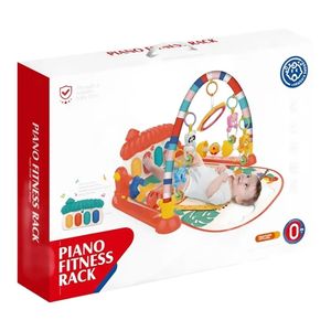 Gimnasio Piano Colores Bebé Niño Y Niña Luces Y Sonidos Huan HE0642 Naranja