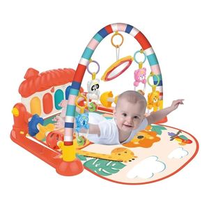 Gimnasio Piano Colores Bebé Niño Y Niña Luces Y Sonidos Huan HE0642 Naranja