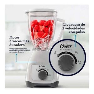 Licuadora 2 Velocidades Oster Kaliman Vaso De Vidrio 800W Color Blanco