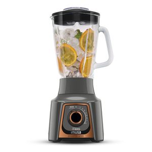 Licuadora 8 Velocidades Powermix Glass Imusa Vaso de Vidrio 550 Watts Color Negro