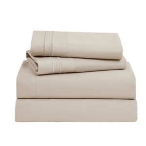 Sabanas King Suave Incluye 2 Fundas De Almohada Beige