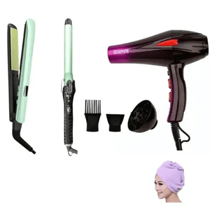 Súper Combo Secador Bopai 4000w + Plancha Tradicional + Pinza Rizadora Tubo + Obsequio Innovo Bopai