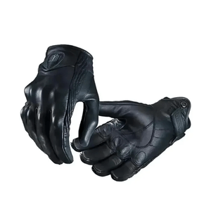 Combo Guantes Para Moto Icon Persuit Liso + Protector Para Zapato Moto Innovo Bike