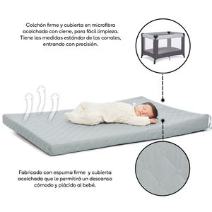 Colchón antirreflujo 3 en 1 Gris