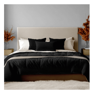 Combo Cubrelecho Térmico Doble Funda Ovejero Negro + Protector De Colchón Antifluido Innovo Home