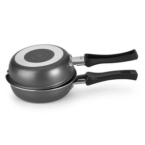 Sarten Doble Superior 18 Cm Gris