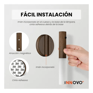Lampara Led De Pared Elegante Recargable Adhesiva Con Sensor Automatica Innovo Led