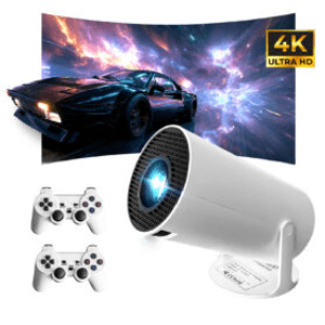 Proyector Innovo Hy Android 4k 200 Pulgadas Smart Tv + 2 Controles Gaming Netflix Youtube Prime Disney