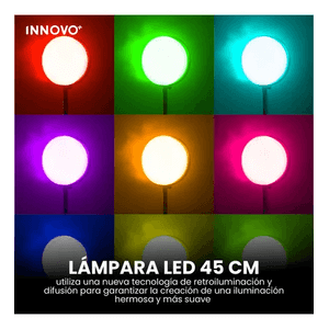 Panel De Iluminación Profesional Multicolor Ajustable Rgb 3000w Con Trípode 2m Innovo Led