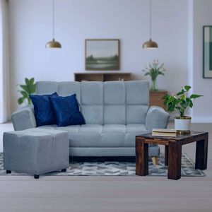 Sofa Cama Ocean Gris Con Puff
