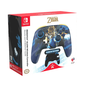 Control Inalambrico PDP Nintendo Switch Rematch Glow Link Zelda Azul