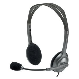 Diadema Estéreo Logitech H111 Micrófono Supresión De Ruidos - Gris
