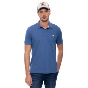 Polo Unicolor Logo Estampado