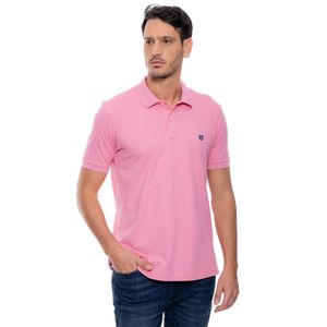 Polo Unicolor Logo Estampado