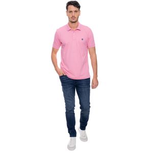 Polo Unicolor Logo Estampado