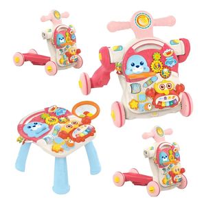 Andadera Caminador 4 En 1 Mesa Para Bebes Juguetes HE0827 Rosado