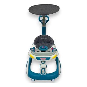 Caminador Andadera Manubrio Llantas Musical Con Guia 944-B Azul