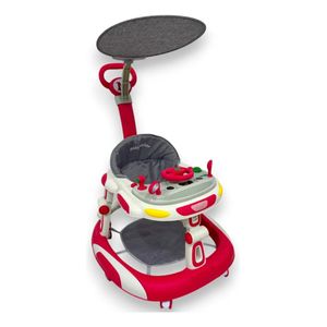 Caminador Andadera Manubrio Llantas Musical Con Guia 944-B Rojo
