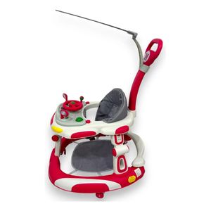 Caminador Andadera Manubrio Llantas Musical Con Guia 944-B Rojo