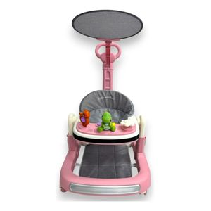 Caminador Musical Bebe Guia Luces Tapete Dinosaurio 344B Rosado