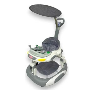 Caminador Andadera Manubrio Llantas Musical Con Guia 944-B Gris