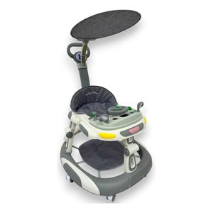 Caminador Andadera Manubrio Llantas Musical Con Guia 944-B Gris