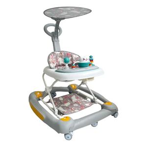Caminador Mecedora Guia Musical Bebe Tapete Saltarin 834B Gris