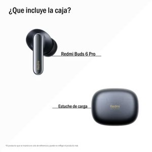 Audifonos REDMI Inalámbricos Bluetooth In Ear Buds 6 Pro Cancelación de Ruido Negro