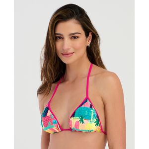 Top De Baño Silueta Triangular Copa Suave Est Palmeras ST Even 99589