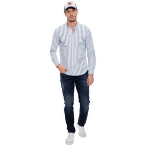 Camisa Manga Larga A Rayas (Se sugiere Comprar Una Talla Más Que La Normal)