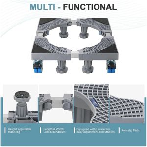 Soporte Base Ruedas Lavadora 8 Patas 4 Ruedas Deluxe