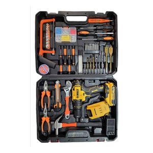 Set Taladro Percutor Eléctrico 24?V HE-006 con 2 Baterías, Cargador y Accesorios